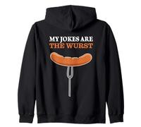My Jokes Are The Wurst Bad Joke Punny Zip Hoodie