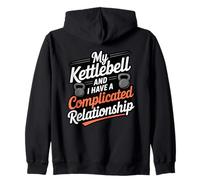 My Kettlebell Complicated Relationship Workout Fitness Zip Hoodie