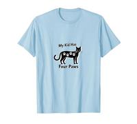 My Kid Has Four Paws - Cat Lover Parent Gift T-Shirt, Men, Baby Blue, 3XL