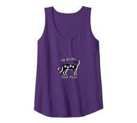 My Kid Has Four Paws - Cat Lover Parent Gift Tank Top, Women, Purple, M