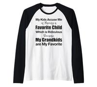 My Kids Accuse Me of Having A Favorite Child Funny Grandma Raglan Baseball Tee
