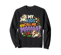 My Kids Call Me Mah, Funny Mom Farm Saying Joke Goat Lover Sweatshirt