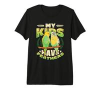 My Kids Have Feathers Budgie Bird Premium T-Shirt