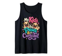 My Kids Have Paws and a Curly Tail Tank Top