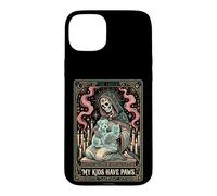 My Kids Have Paws Skeleton Pet Lover Tarot Card Case for iPhone 15 Plus