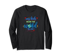 My Kids Mean The World to Me for Moms Dads Grandparents Long Sleeve T-Shirt