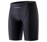 MY KILOMETRE Boys' Jammer Swimsuit with Drawstring Training Swimwear for Kids Endurance Boys Youth Swim Shorts Kids Swimsuit, Black, Medium