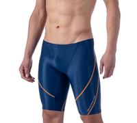MY KILOMETRE Jammer Swimsuit Mens Solid Swim Jammers Endurance Long Racing Training Swimsuit Dark Blue