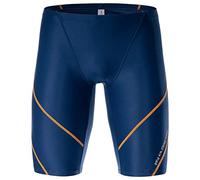 MY KILOMETRE Jammer Swimsuit Mens Solid Swim Jammers Endurance Long Racing Training Swimsuit Dark Blue