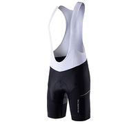 MY KILOMETRE Men's Cycling Bib Shorts - Padded Breathable Quick-Dry with Side Pocket, Road & Mountain Bike Bicycle Shorts for Training Racing Black