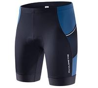 MY KILOMETRE Men's Triathlon Shorts - Professional Cycling Shorts with 2D Comfort Gelpadded, Breathable & Quick-Drying for Ironman Long Distance - 2 Side Pockets Sea Blue