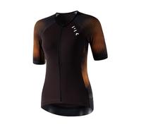 MY KILOMETRE Women's Triathlon Top, Padded, Quick-Dry,Slimming Fit, Secure Lock Zipper, Back Pockets, UPF 50+ UV Protection Black Brown