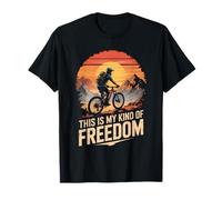 My Kind of Freedom Bikepacking Nature Cycling Retro Sunset T-Shirt