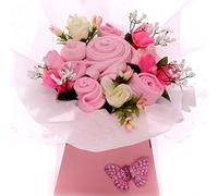 My Kind of Gift Baby Bouquet for New Baby Girl - Pink Silk Flowers