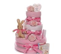 My Kind Of Gift Nappy Cake for A Baby Girl - 38 Pampers Size 3 Nappies - 14 Pieces - 1 Count - Baby Gift