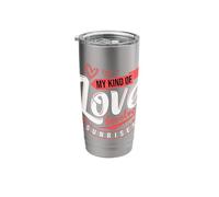 My Kind of Love Involves Sunrises Heart Stainless Steel Insulated Tumbler
