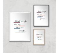 My Kind Of People Giclée Art Print - A4 - Wooden Frame