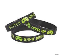 MY KINDA PARTY Pack of 12 - Gamer Sayings Bracelets: Level Up Your Style