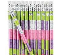 MY KINDA PARTY Pack of 12 - Pastel Brick Block Pencils with Erasers: Build Your Ideas, Erase the Imperfections