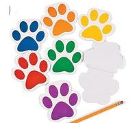 MY KINDA PARTY Pack of 12 Paw Print Notepads: Perfect for Pet Lovers