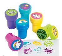 MY KINDA PARTY Pack of 6 - Plastic Unicorn Self Ink Stampers