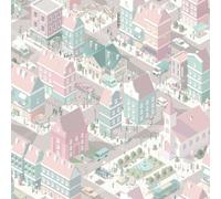 My Kingdom City Life Pink & Teal Muriva L97603