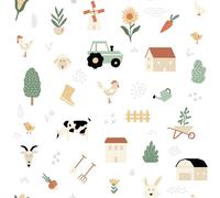 My Kingdom Country Farm Wallpaper Muriva Multi One Size
