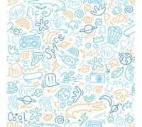 My Kingdom Doodle Blue & Yellow Muriva M45701