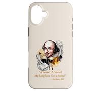 MY KINGDOM FOR A HORSE Shakespeare Quote Case for iPhone 16 Plus