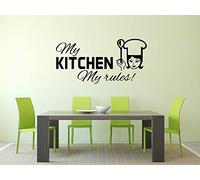 My Kitchen My Rules Quote Wall Stickers Kitchen Home Decor Cartoon Decoration Decals Wall Art Wallpaper Beautiful Mural Art