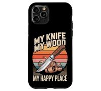 My Knife My Wood My Happy Place Carpenter Woodworking Case for iPhone 11 Pro