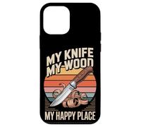 My Knife My Wood My Happy Place Carpenter Woodworking Case for iPhone 12 mini
