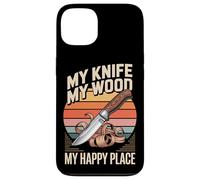 My Knife My Wood My Happy Place Carpenter Woodworking Case for iPhone 13