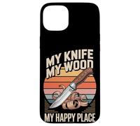 My Knife My Wood My Happy Place Carpenter Woodworking Case for iPhone 15 Plus