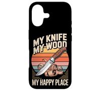 My Knife My Wood My Happy Place Carpenter Woodworking Case for iPhone 17