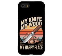 My Knife My Wood My Happy Place Carpenter Woodworking Case for iPhone SE (2020) / 7/8