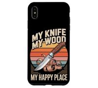 My Knife My Wood My Happy Place Carpenter Woodworking Case for iPhone XS Max