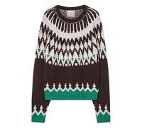My Knit Fair Isle RWS Cable Wool Roundneck Jumper - female - Forte Forte - Round-neck Knitwear - Multicolor - M - Knitwear M