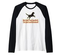 My Labrador Retriever is not Spoiled! Raglan Baseball Tee