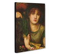 My Lady Greensleeves By Dante Gabriel Rossetti Canvas Print | Gallery Wrapped 30mm Frame Wall Art | 30x20 inches | Ready to Hang | Classic People Picture | Living Room Bedroom Lounge Office