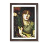 My Lady Greensleeves By Dante Gabriel Rossetti Classic Painting Framed Print | A2 Walnut Framed Wall Art | Ready to Hang | Classic Historical Picture | Living Room Bedroom Lounge Office