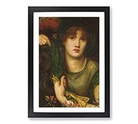 My Lady Greensleeves by Dante Gabriel Rossetti Framed Print | A2 Black Framed Wall Art | Ready to Hang | Modern Nature Picture | Living Room Bedroom Lounge Office