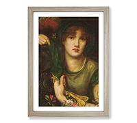My Lady Greensleeves by Dante Gabriel Rossetti Framed Print | A2 Oak Framed Wall Art | Ready to Hang | Modern Nature Picture | Living Room Bedroom Lounge Office
