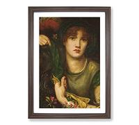 My Lady Greensleeves by Dante Gabriel Rossetti Framed Print | A2 Walnut Framed Wall Art | Ready to Hang | Modern Nature Picture | Living Room Bedroom Lounge Office