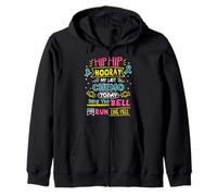 My Last Chemo Ring The Bell Ovarian Cancer Zip Hoodie