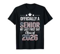 My Last First Day Senior Class of 2026 American Flag Design T-Shirt