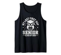 My Last First Day Senior Class of 2026 Owl Back to School Tank Top