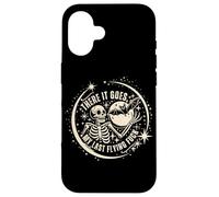 My Last Flying Fuck Gothic Sarcasm Skeleton Bat Moon & Stars Case for iPhone 16