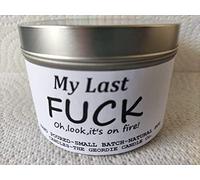My Last Fuck - Oh,Look,its on fire! - Jasmine Scented Natural Soy 30 Hour Candle, White, 225ml