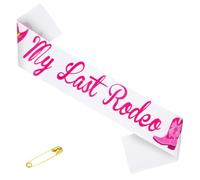 My Last Rodeo Western Cowboy Theme Bride Wedding Girl Sash, Cowgirl Party Decorations for Cowgirl Bridal Shower, Bachelorette Party & Wedding, Perfect for Junior Bridesmaids & Decor Favors